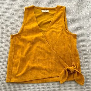 Madewell gold wrap tank top